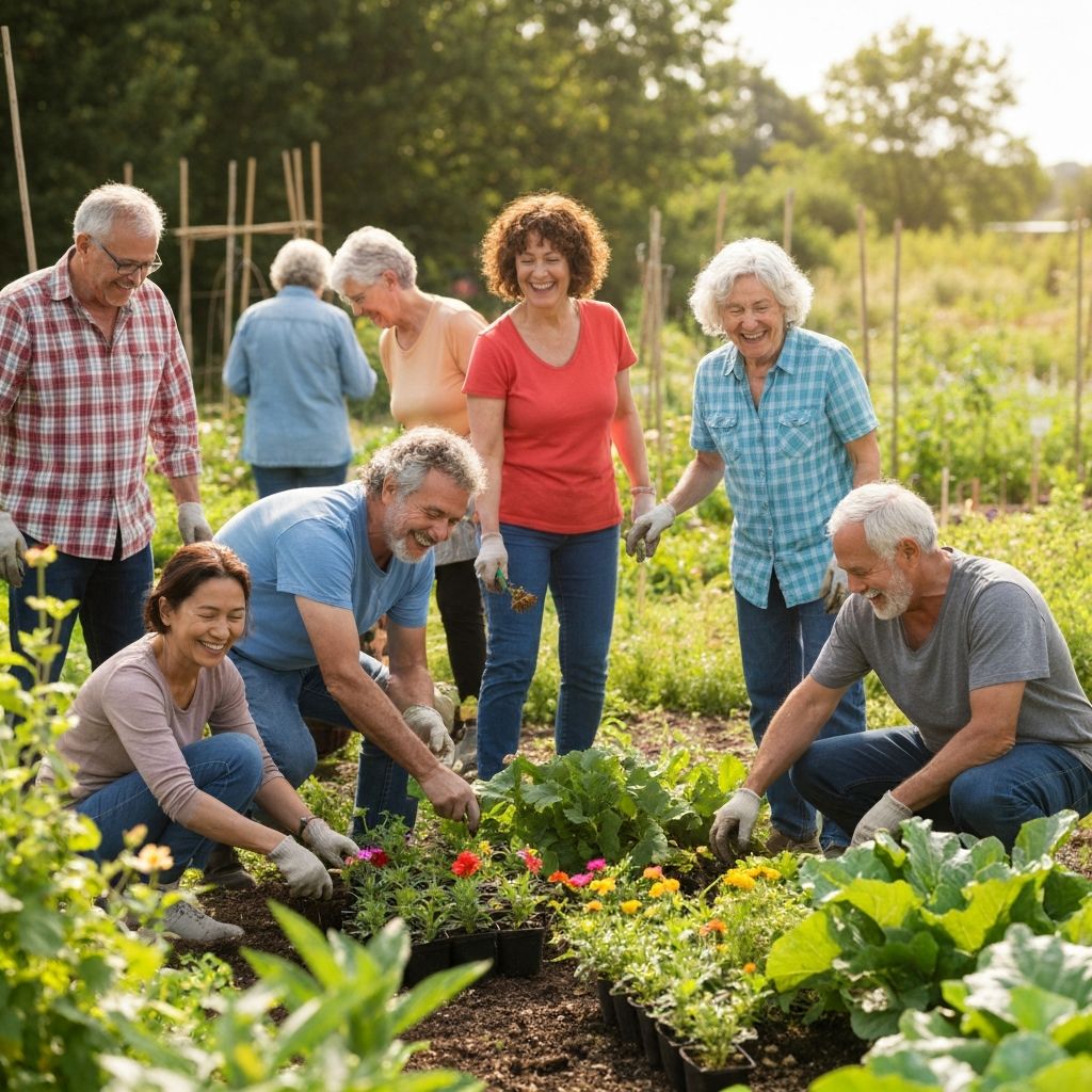 Group of people engaged in outdoor activity